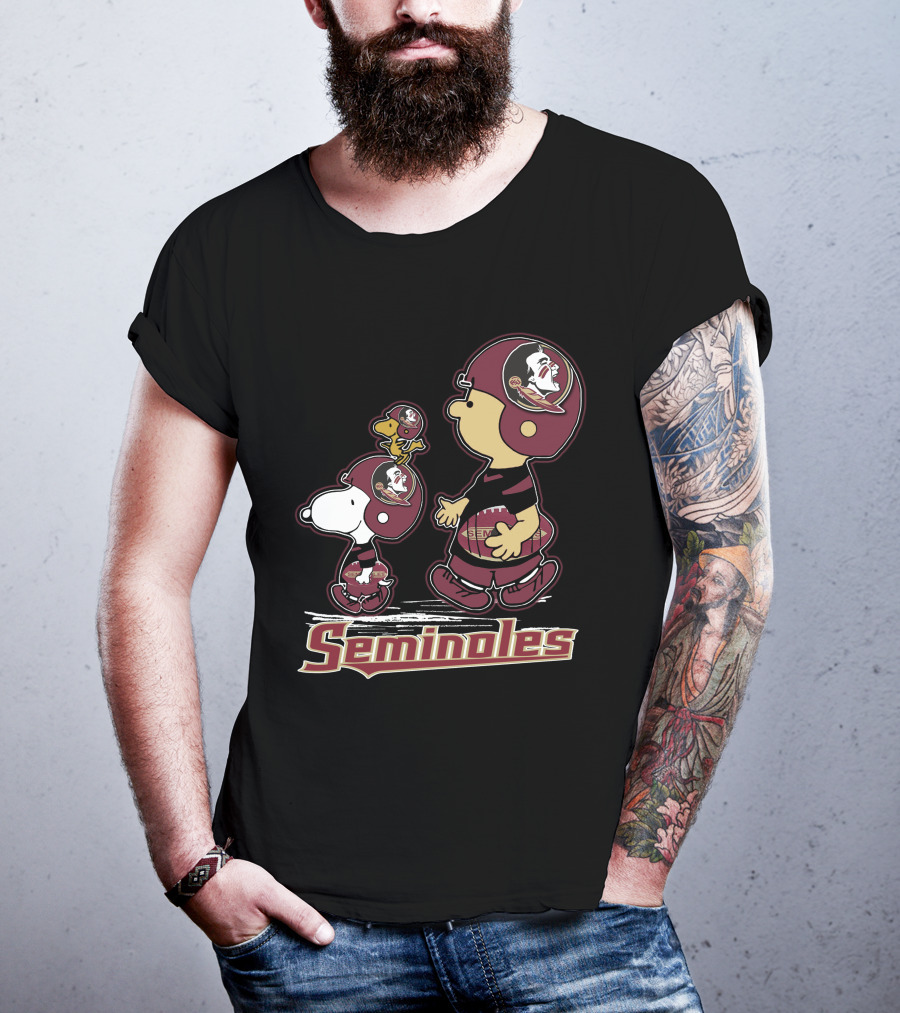 Seminoles Snpfootball Florida State Peanuts Characters Football T-Shirt