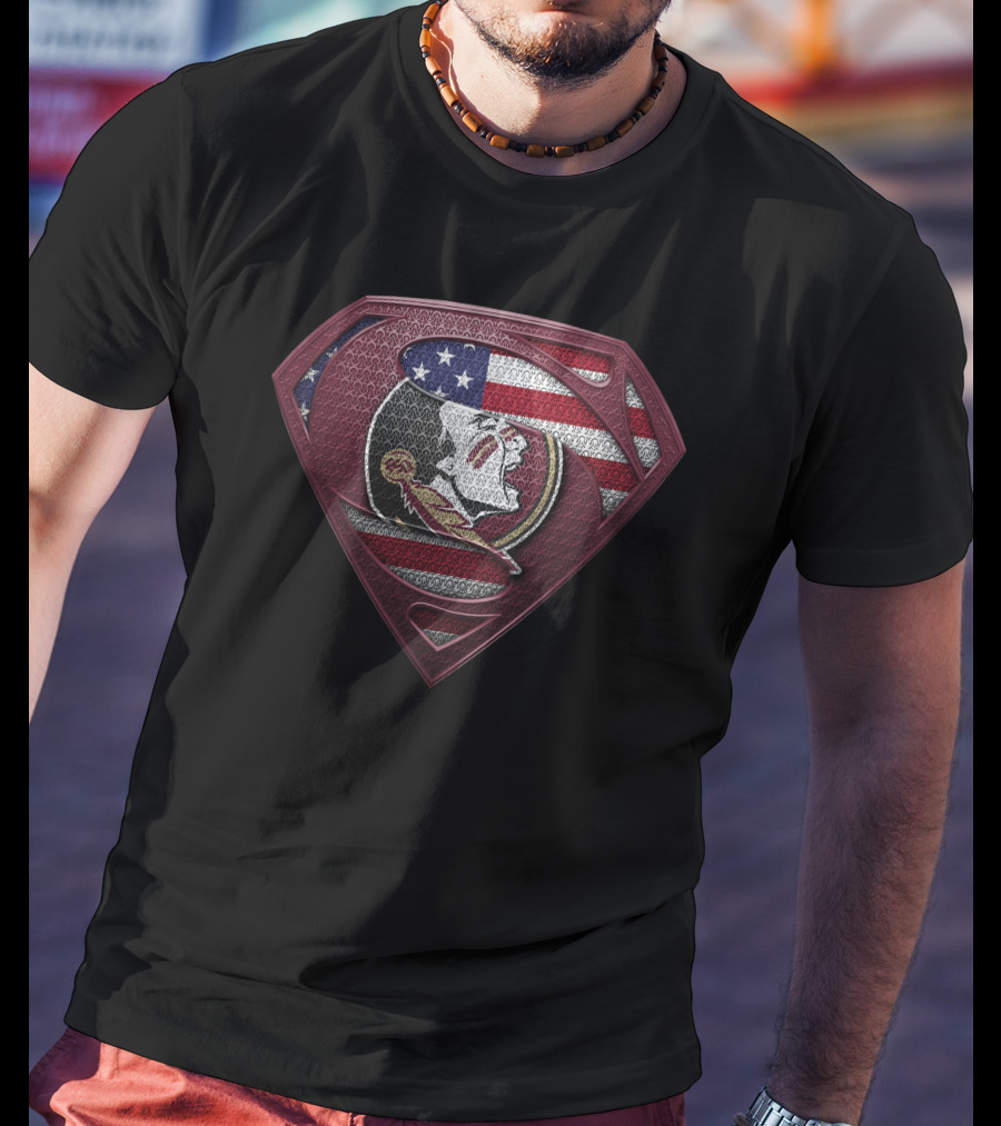 Florida State Seminoles Superhero Flag T-Shirt