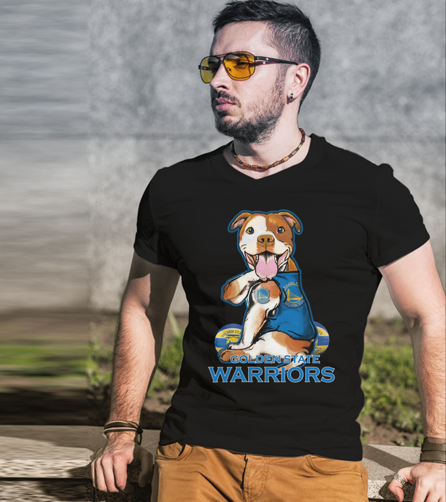 Golden State Warriors Pitbull Basketball Fan T-Shirt