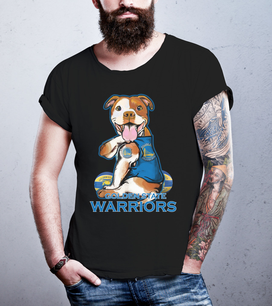 Golden State Warriors Pitbull Basketball Fan T-Shirt