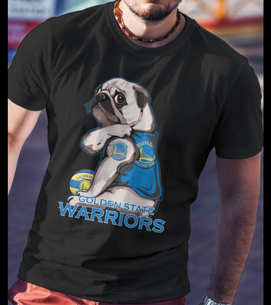 Pug Golden State Warriors Basketball Team Fan T-Shirt