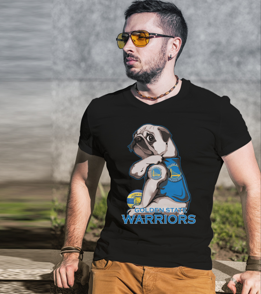 Pug Golden State Warriors Basketball Team Fan T-Shirt
