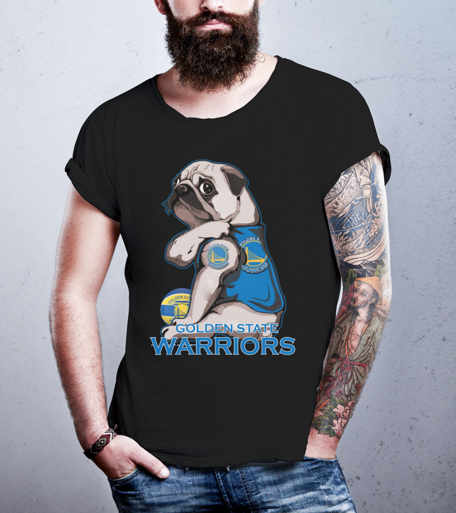 Pug Golden State Warriors Basketball Team Fan T-Shirt