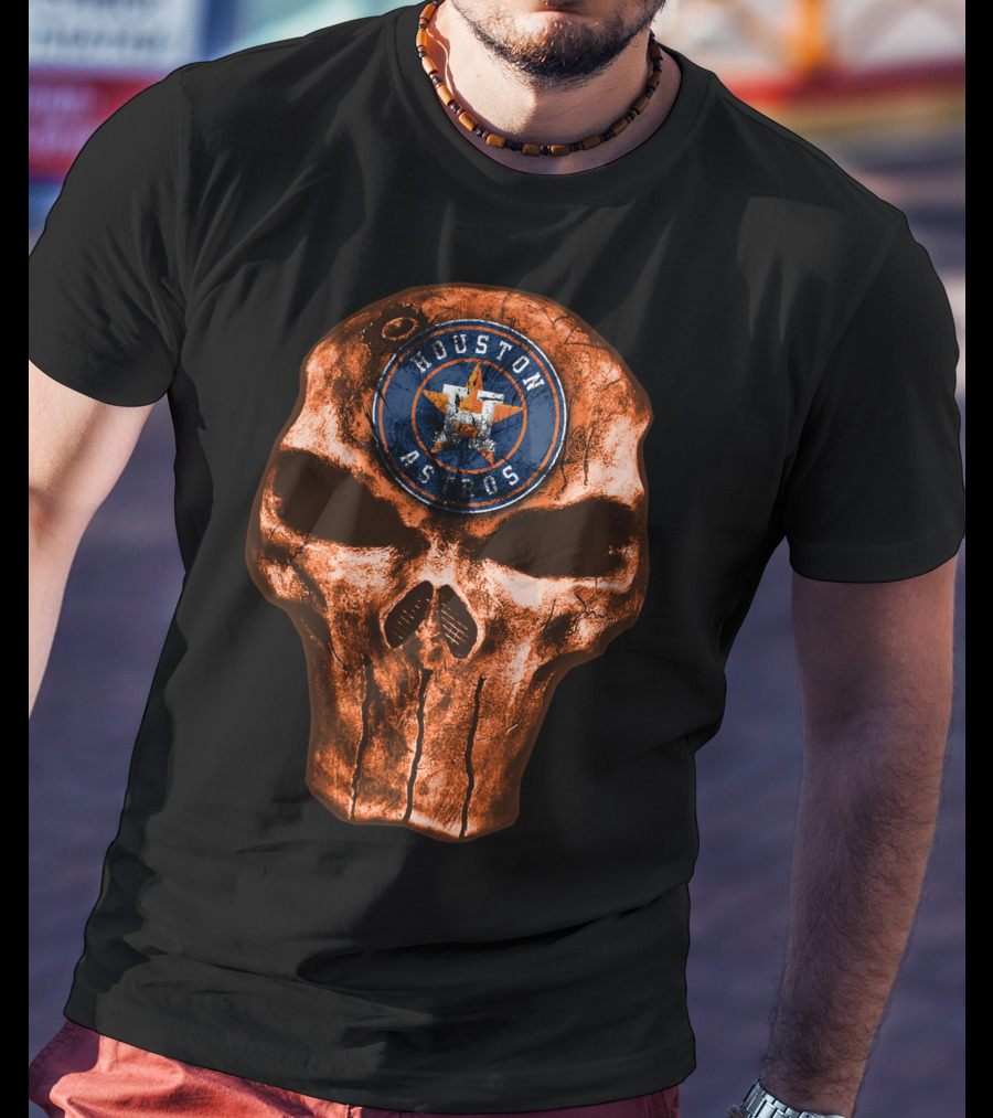 Houston Astros Skull T-Shirt