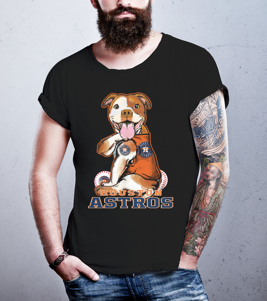Houston Astros Baseball Pitbull T-Shirt