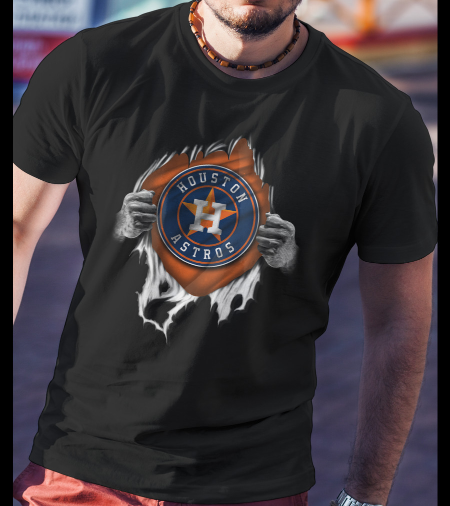 Houston Astros Logo Torn Reveal T-Shirt