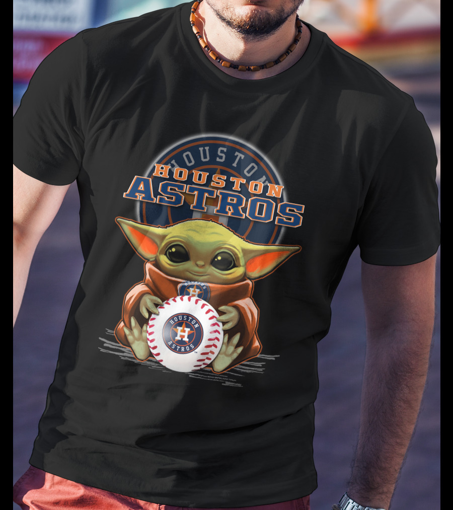 Houston Astros Yoda Baseball Fan T-Shirt