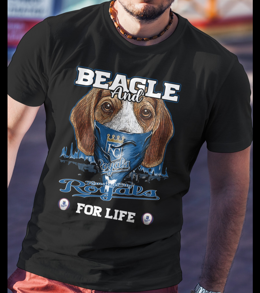 Beagle And Kansas City Royals For Life T-Shirt