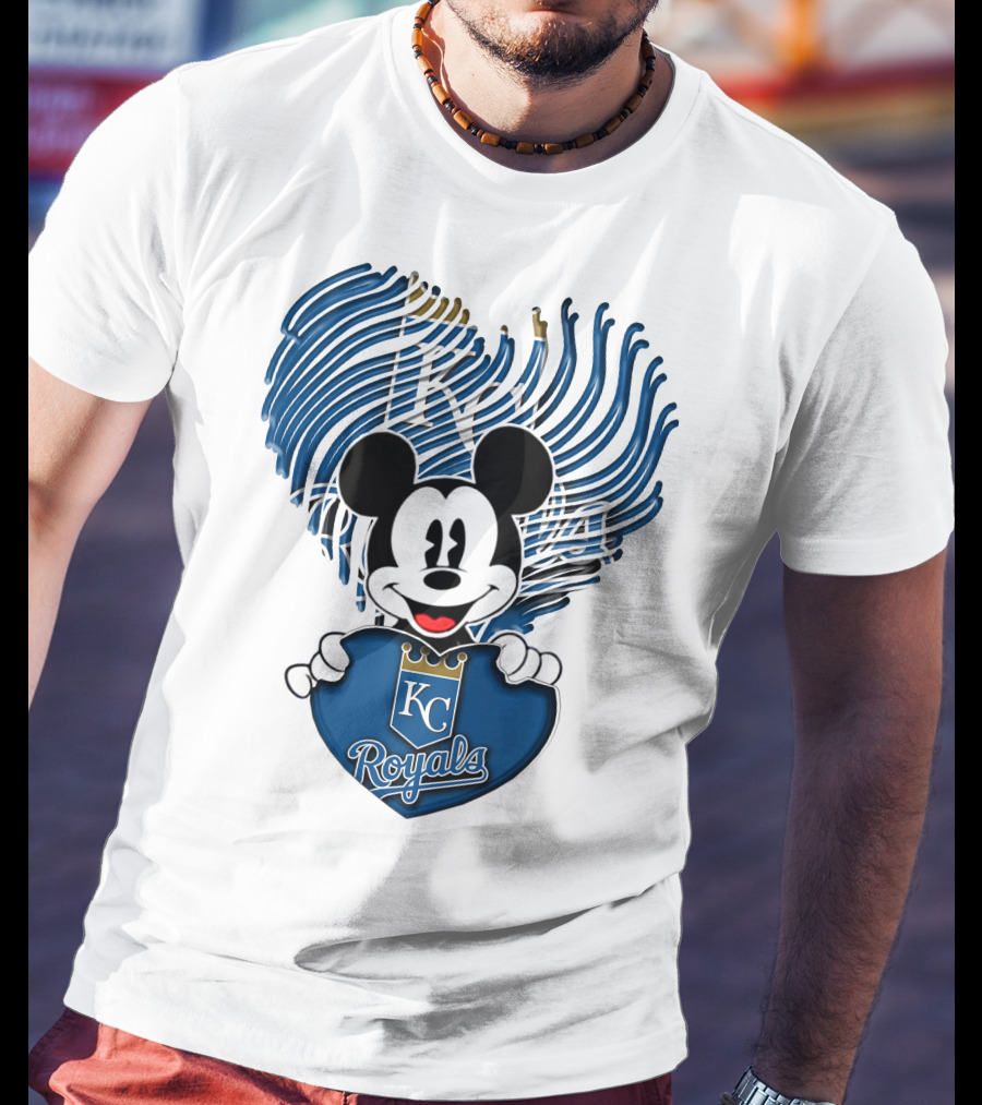 KC Royals Mickey Baseball T-Shirt