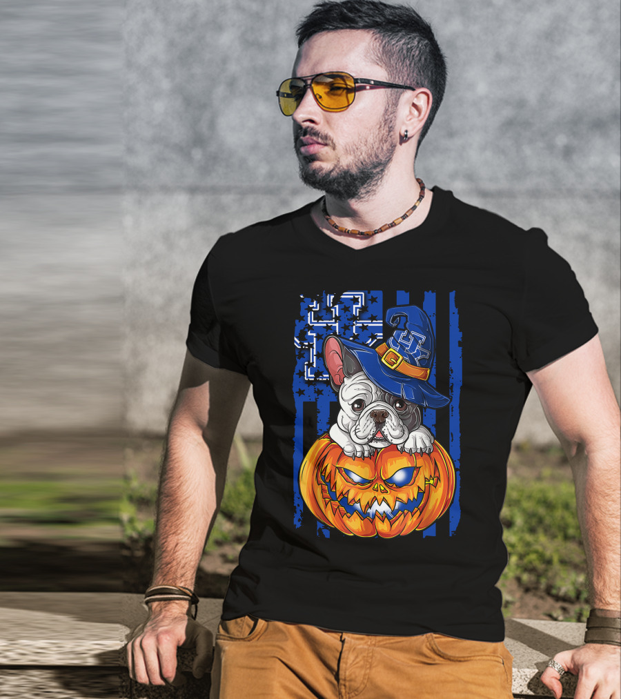 Hlw Bulldog Kentucky Wildcats Halloween Pumpkin Hat T-Shirt