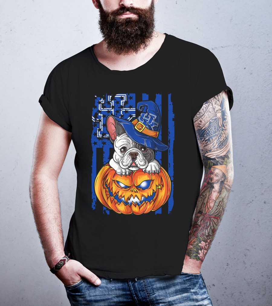 Hlw Bulldog Kentucky Wildcats Halloween Pumpkin Hat T-Shirt