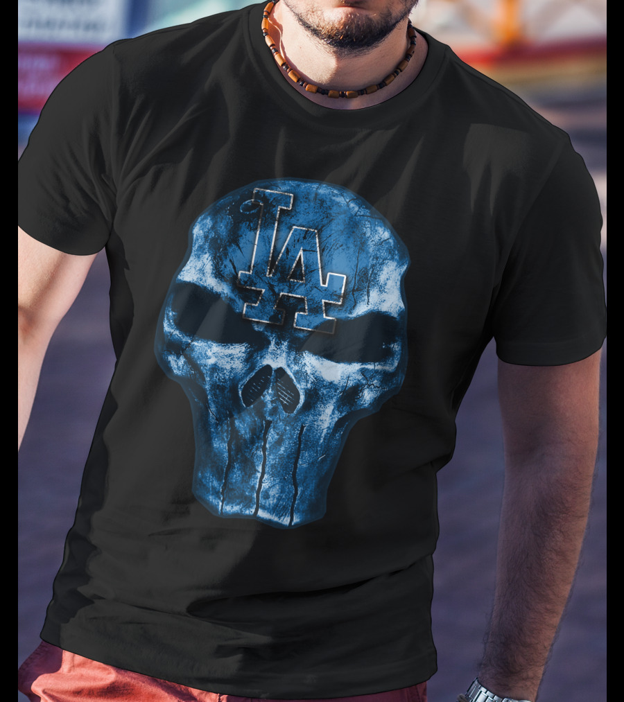 LA Skull Los Angeles Dodgers T-Shirt