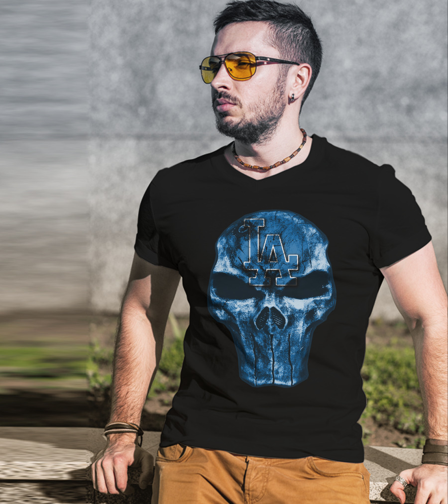LA Skull Los Angeles Dodgers T-Shirt