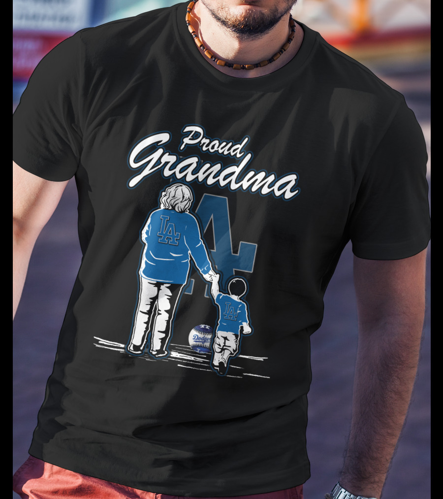 Proud Grandma LA Dodgers Fan With Child Team Spirit T-Shirt