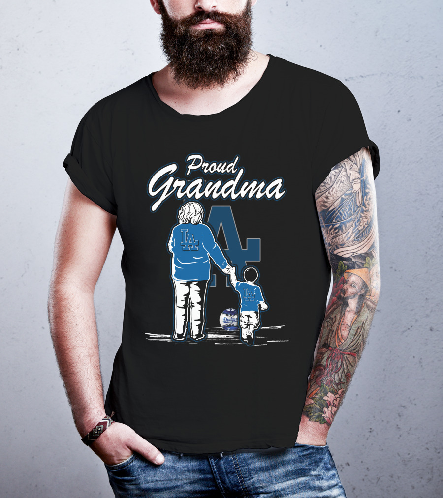 Proud Grandma LA Dodgers Fan With Child Team Spirit T-Shirt