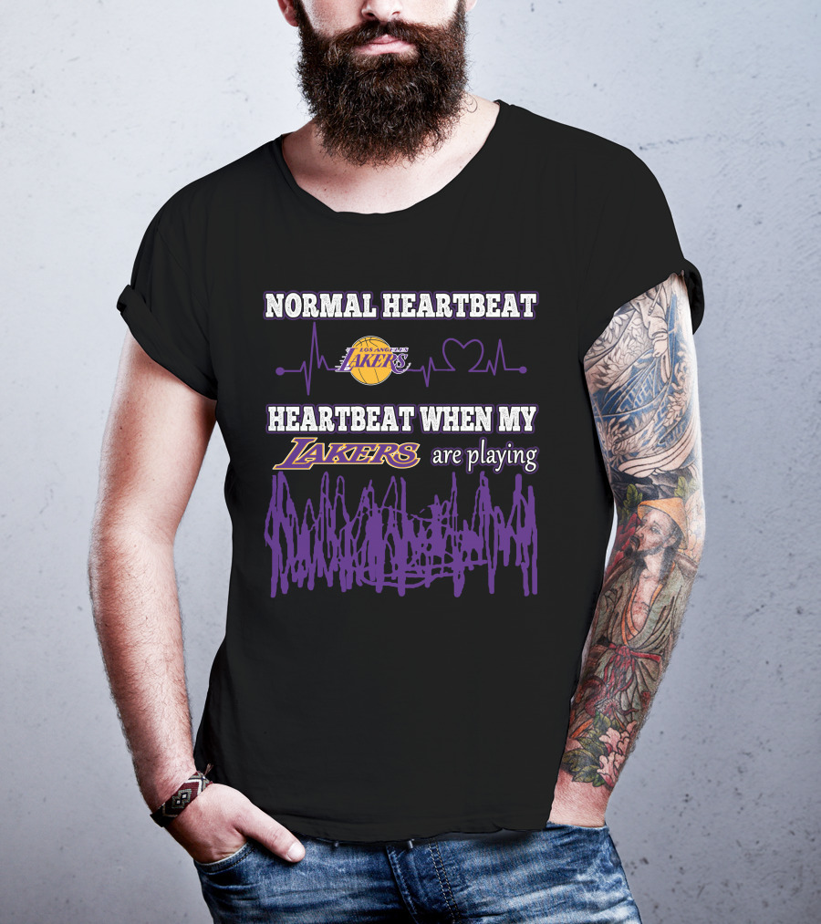 Normal Heartbeat Heartbeat When My Los Angeles Lakers Are Playing T-Shirt
