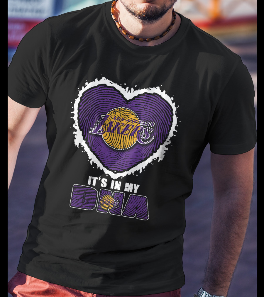 It's In My DNA Los Angeles Lakers Heart T-Shirt