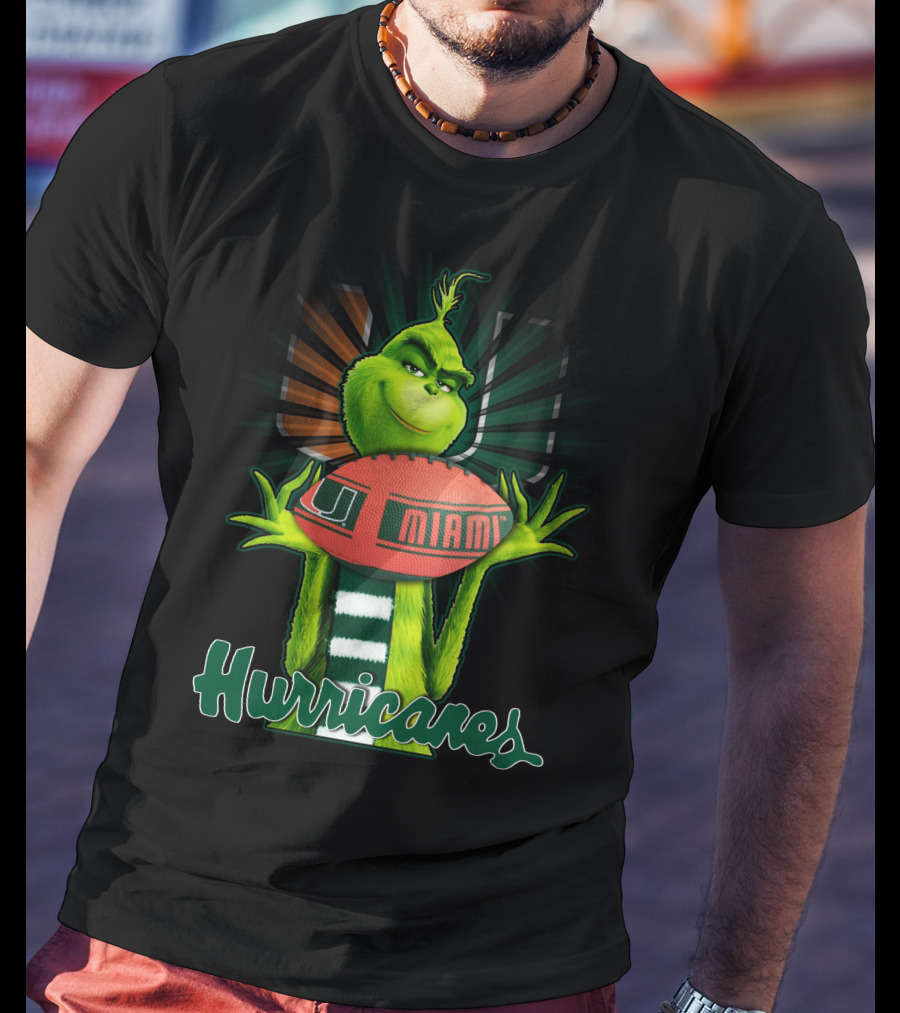 Grinch U Miami Hurricanes Football T-Shirt