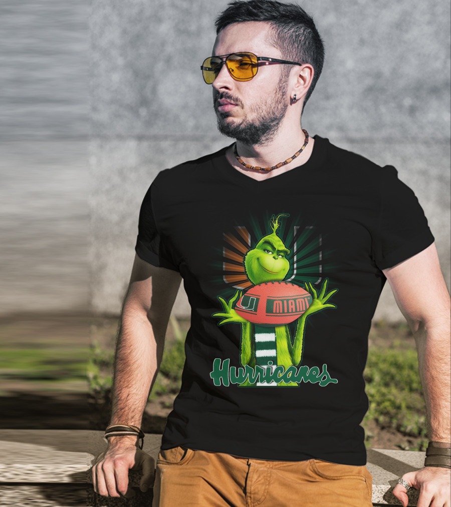 Grinch U Miami Hurricanes Football T-Shirt