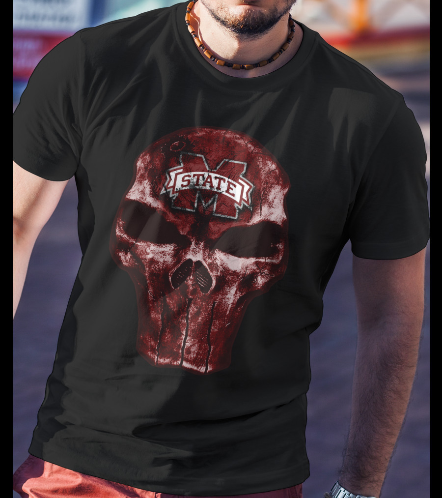Skull Mississippi State Bulldogs M State T-Shirt