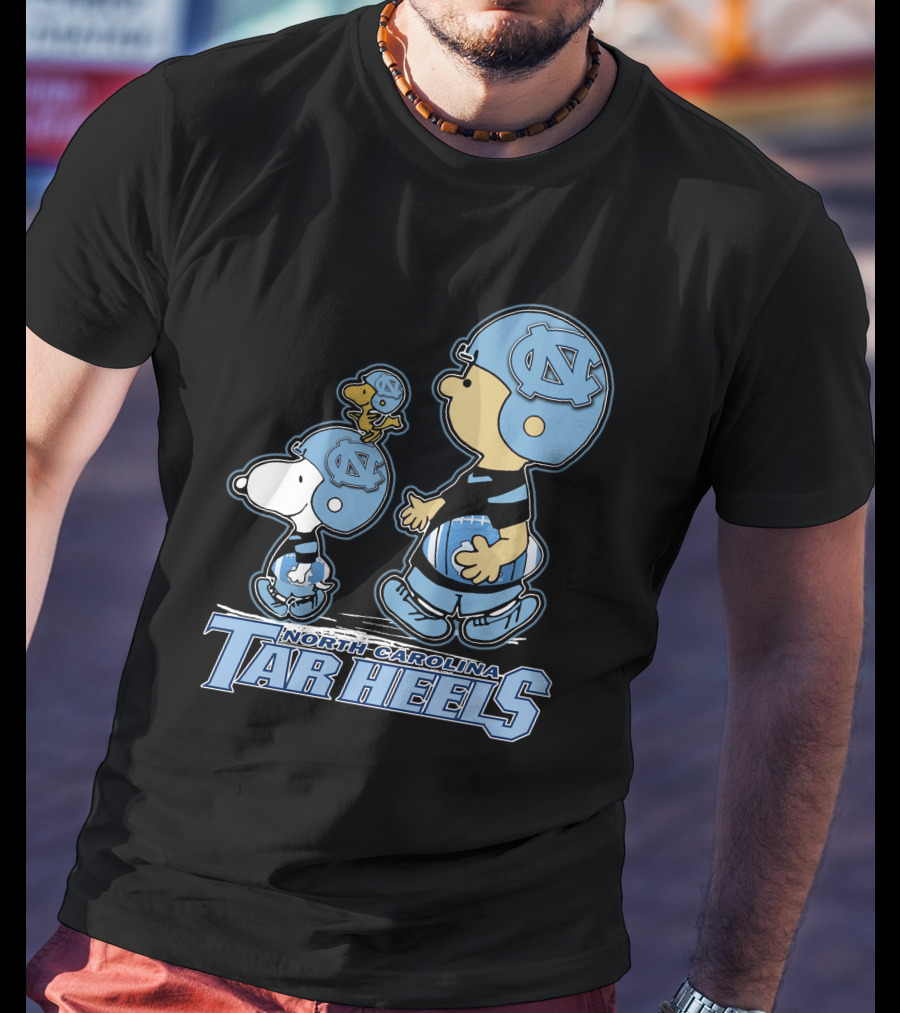 North Carolina Tar Heels Snoopy And Woodstock Football Team Fans T-Shirt