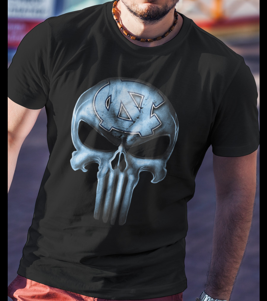 Skull Logo North Carolina Tar Heels T-Shirt