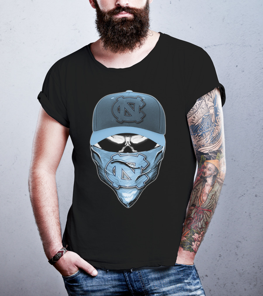 North Carolina Tar Heels Skull Emblem T-Shirt