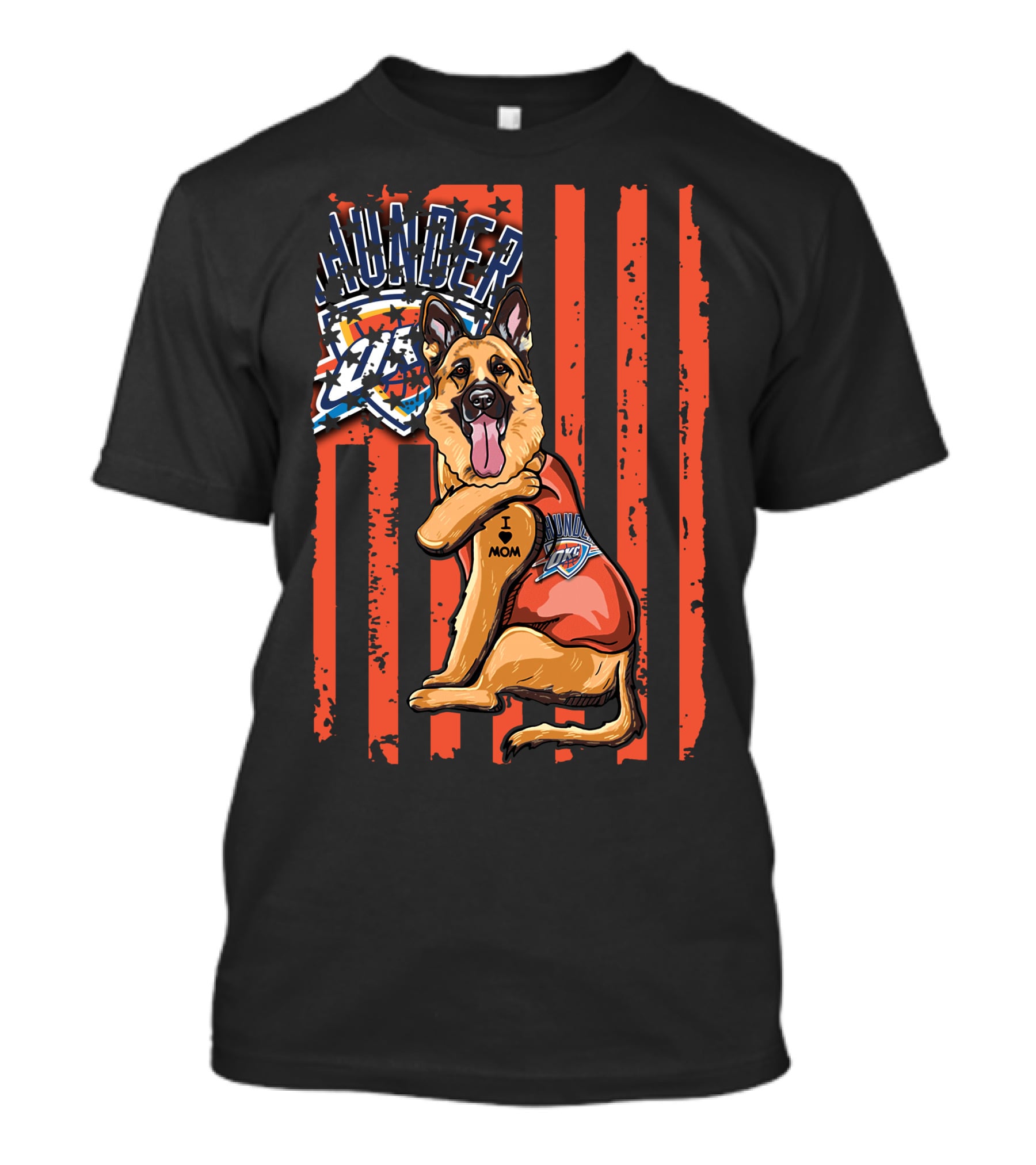 Thunder Oklahoma City Dog I Love Mom T-Shirt