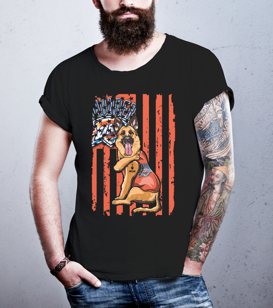 Thunder Oklahoma City Dog I Love Mom T-Shirt