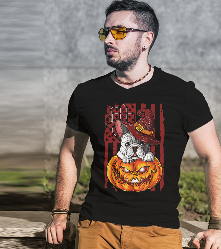 Hlw Bulldog Halloween Pumpkin Oklahoma Sooners T-Shirt