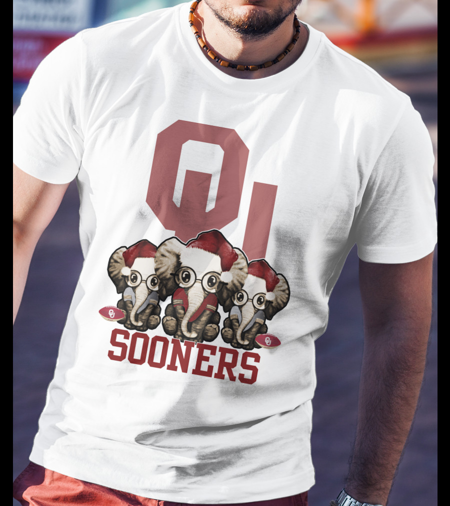 OU Sooners Elephants Christmas T-Shirt