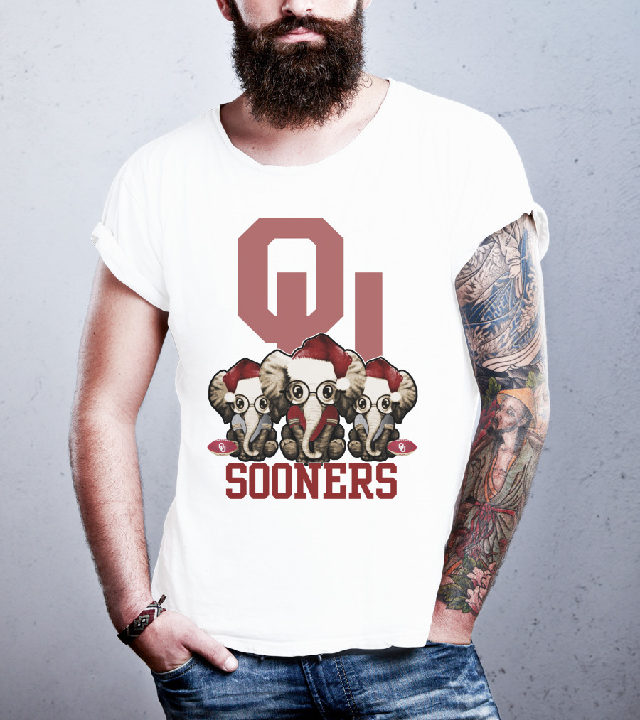 OU Sooners Elephants Christmas T-Shirt