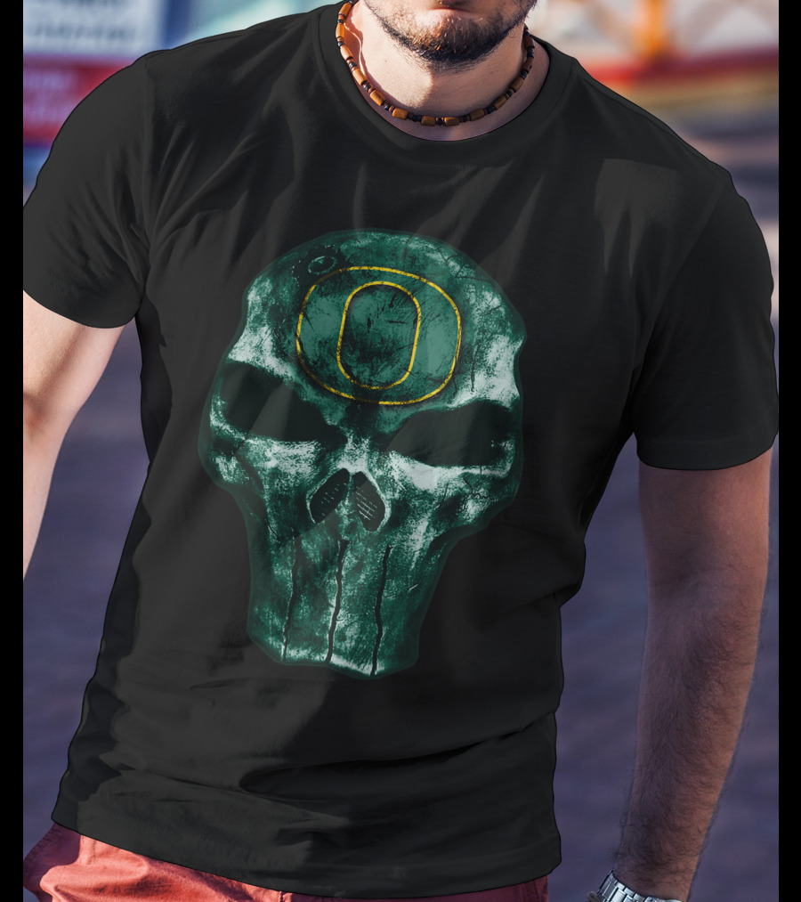 Skull Oregon Ducks T-Shirt
