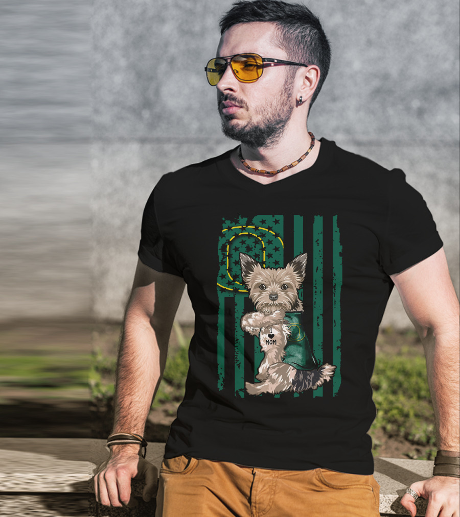 Yorkshire Terrier I Love Mom Oregon Ducks T-Shirt