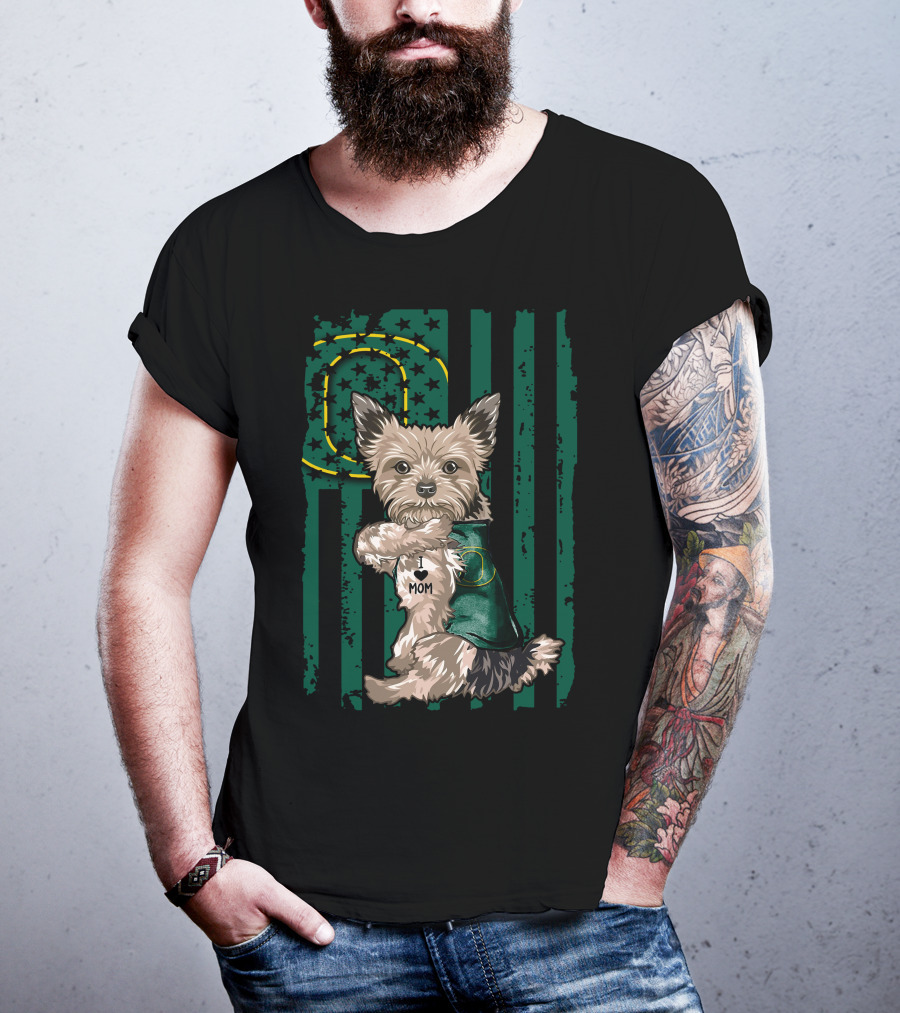 Yorkshire Terrier I Love Mom Oregon Ducks T-Shirt