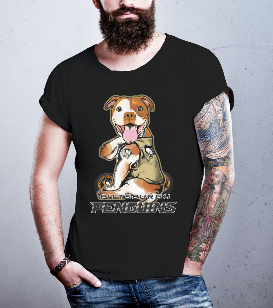 Pittsburgh Penguins Pitbull Hockey Team Fan T-Shirt