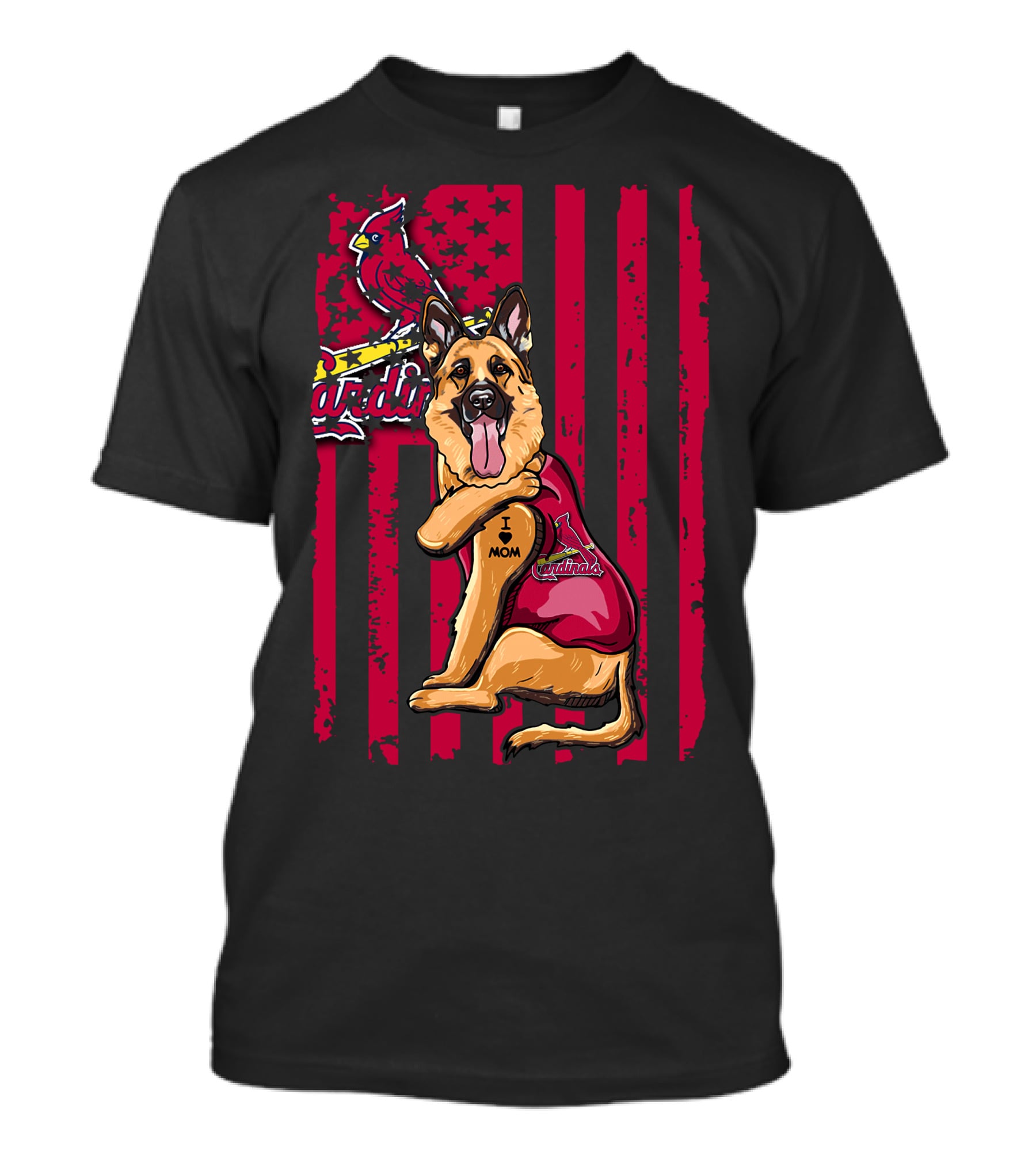 German Shepherd I Mom St. Louis Cardinals T-Shirt