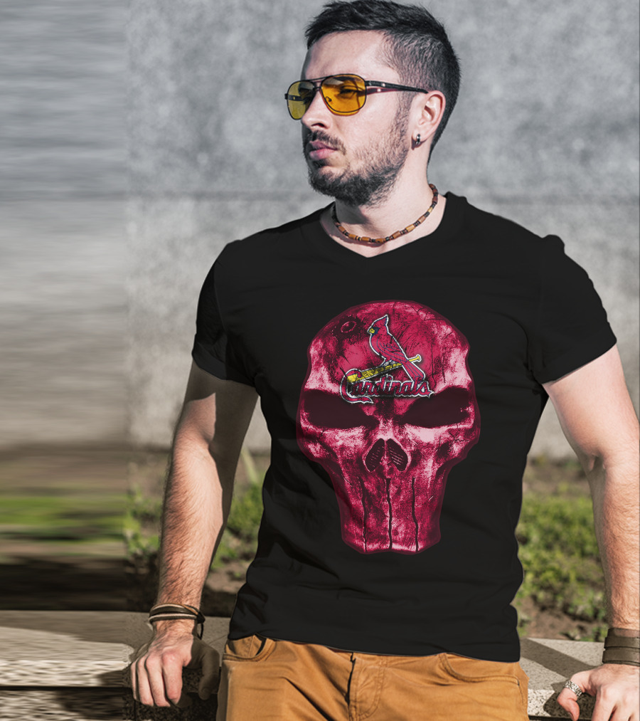 Skull St. Louis Cardinals Punisher T-Shirt