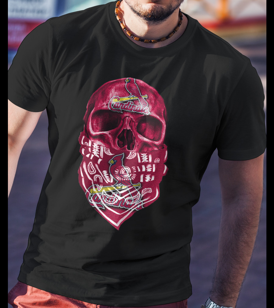 Skull Cardinals Bandana St. Louis T-Shirt