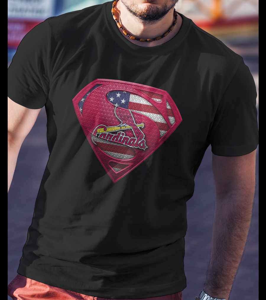 Cardinals Shield American Flag St. Louis Spm T-Shirt