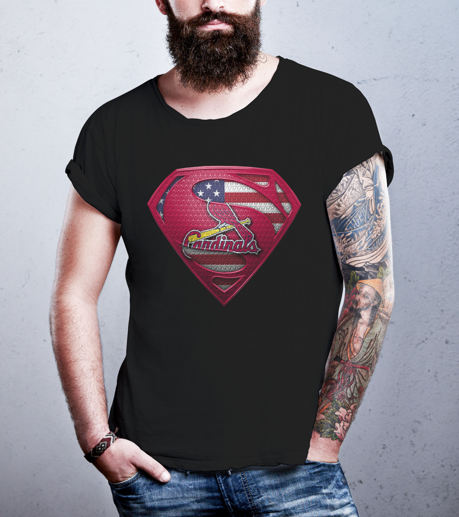 Cardinals Shield American Flag St. Louis Spm T-Shirt