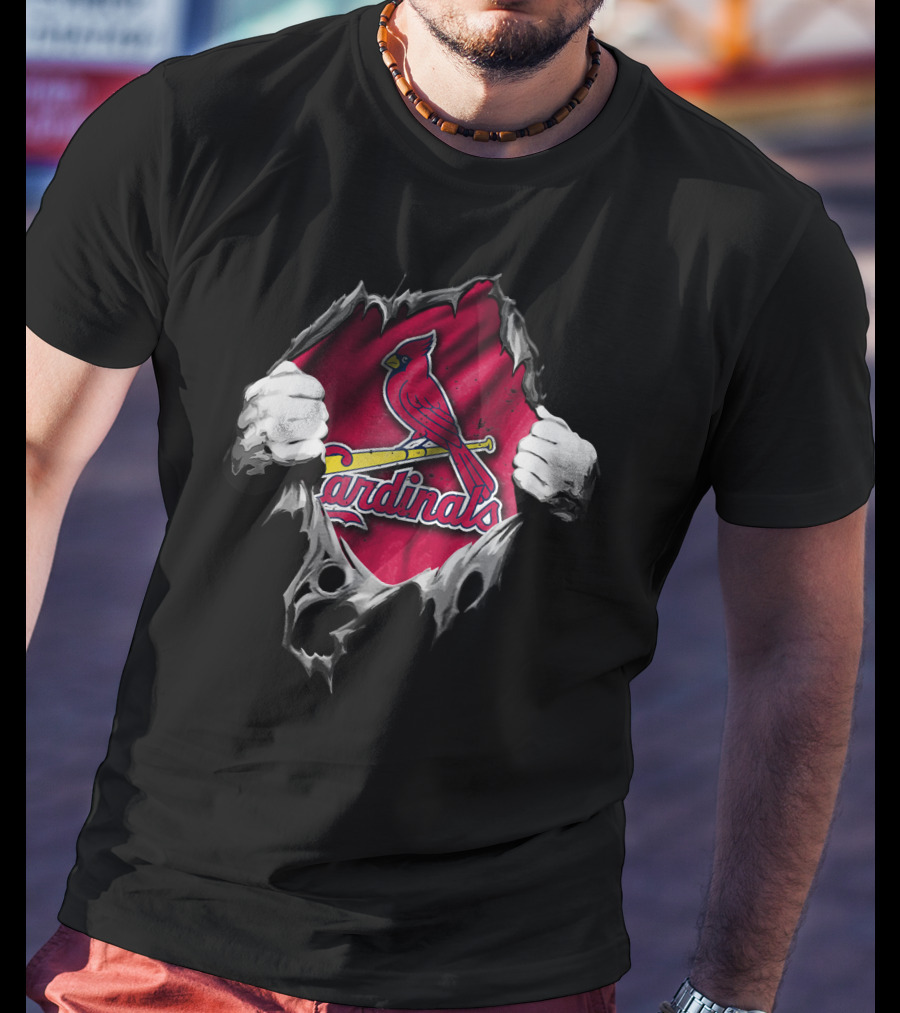 St. Louis Cardinals Torn Jersey T-Shirt