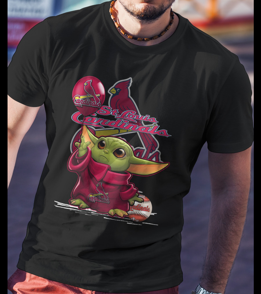 Yoda St. Louis Cardinals Baseball Balloon T-Shirt