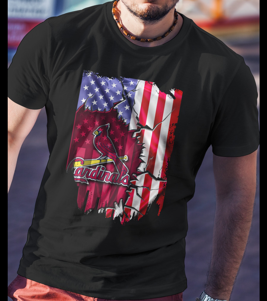 Flag St. Louis Cardinals American T-Shirt