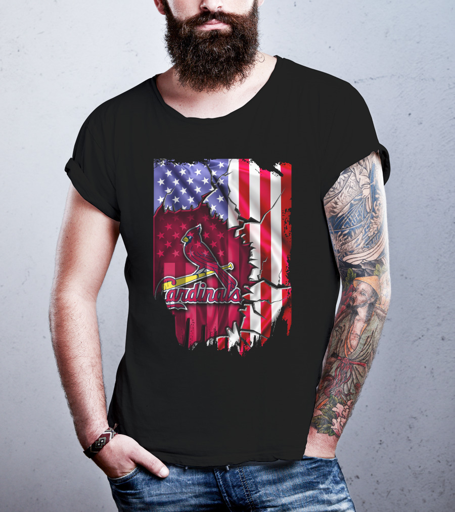 Flag St. Louis Cardinals American T-Shirt