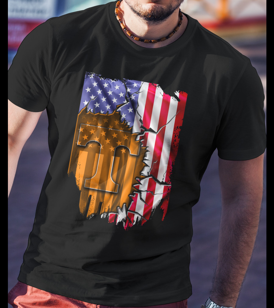 American Flag Tennessee Volunteers T T-Shirt
