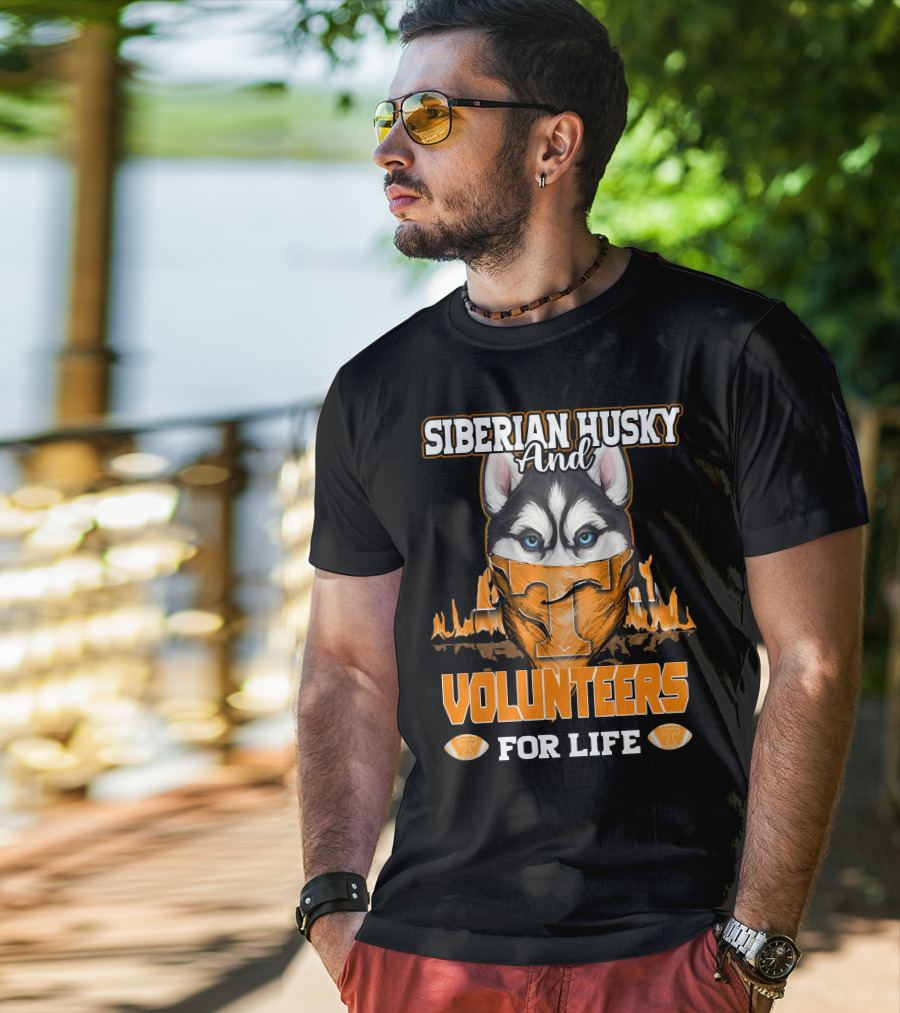 Siberian Husky And Volunteers Tennessee For Life T-Shirt