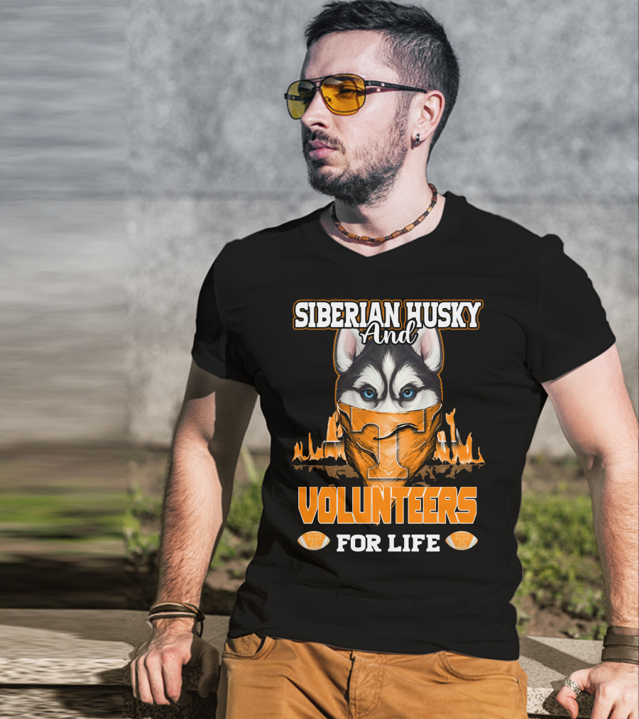 Siberian Husky And Volunteers Tennessee For Life T-Shirt