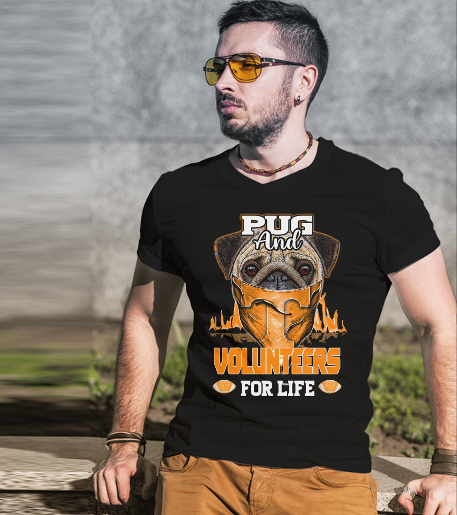 Pug And Volunteers For Life Tennessee T-Shirt