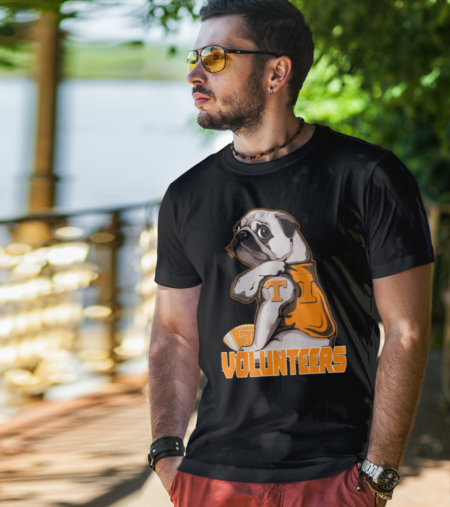 Pug T Volunteers Football T-Shirt